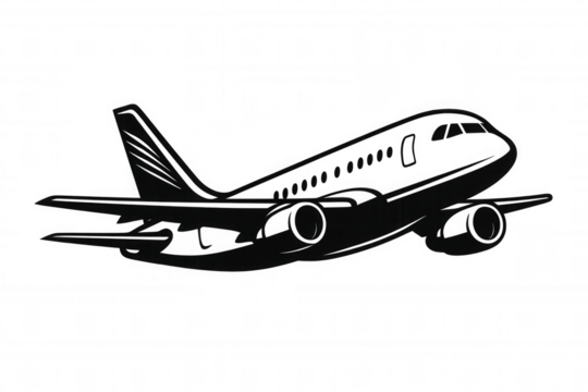 Passenger airplane silhouette rising against transparent backdrop, symbolizing travel and aviation industry dynamics