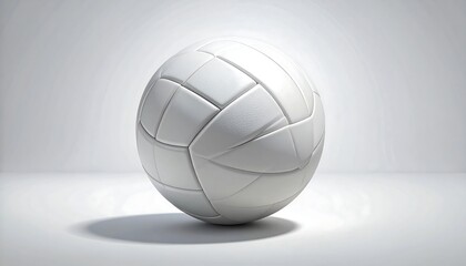 White Volleyball on White Background.