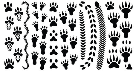 Elegant floral vector pattern with black and white seamless flower silhouettes, perfect for nature-inspired prints or art decoration