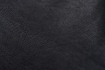 Pattern of black leather material background