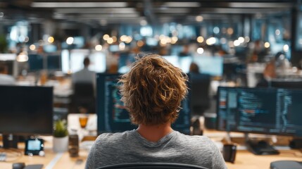 A student sitting in front of a computer