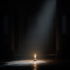 Candlelight for the souls of the deceased