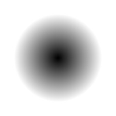 Black gradient blur circle effect for shadows, highlights, textures, backgrounds, and abstract graphic design elements