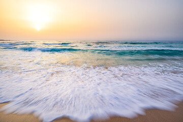 sprawling waves at sunrise 