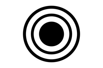 Black concentric circles design element for targets, abstract graphics, logos, posters, and modern patterns