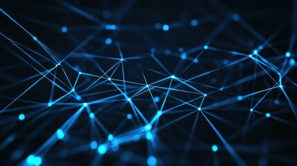 Abstract blue plexus network technology background