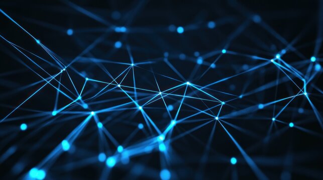 Abstract blue plexus network technology background