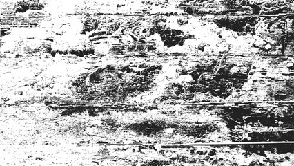 Dirty and Distressed Grunge Texture, Abstract Vintage Wood Grain Background, Rough Black and White Wall Overlay, Weathered and Aged Grunge Surface Pattern