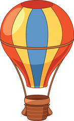Obraz premium Air hot balloon vector illustration