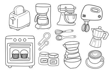 set of kitchen tools
