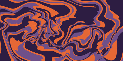 Swirling waves of pink orange purple and dark blue