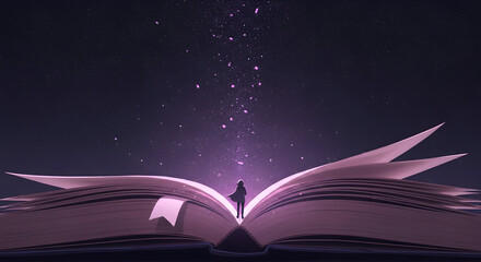 Discover the magic within Open a book to a world of endless possibilities Imagination Adventure Knowledge Reading Stories