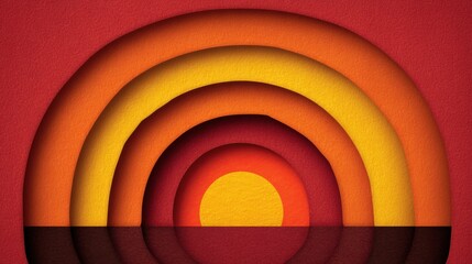 Naklejka premium Colorful Layers of Sunset Reflected on Water Create a Warm, Artistic Atmosphere in a Minimalist Design