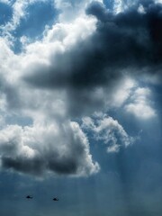 storm clouds over the sea