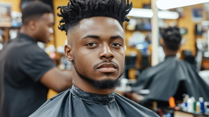 Dreadlocks fade haircut salon male portrait