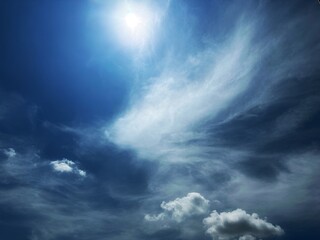 Obraz premium blue sky with clouds