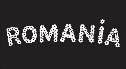  Romania with mini pattals and calligraph.