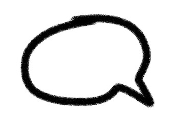 hand drawn grunge doodle speech bubble icon sketch chat message symbol isolated on transparent background png illustration