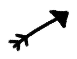 hand drawn grunge doodle arrow up right icon sketch diagonal direction symbol isolated on transparent background png illustration