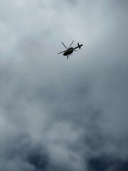 helicopter in the sky