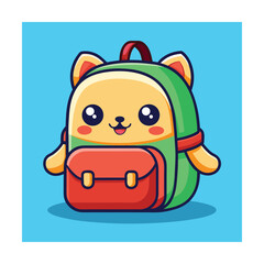 Baby Backpack Cartoon Vector Image