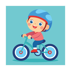 Baby Bicycle Cartoon Vector Illustration