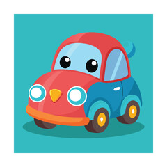 Baby Car Cartoon Vector Illustration