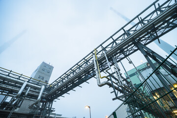 Fototapeta premium Sommer, Thermische Verwertungsanlage Schwarza (TVS), Thüringen