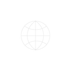 globe on white background