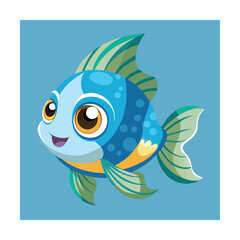 Baby Fish Vector Image Illustration