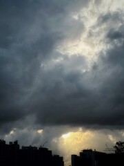 storm clouds over the city