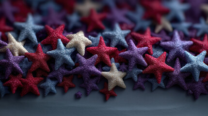 USA Independence Day themed frame with bright stars for festive patriotic holiday greetings