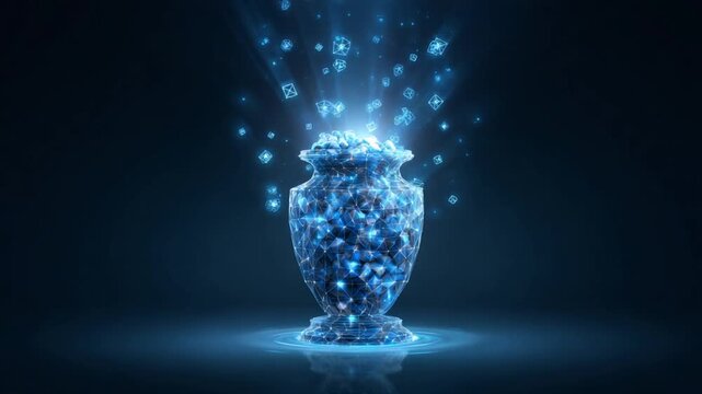 Digital vase abstract design