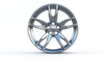 Obraz premium Stylish alloy wheel design showcasing modern craftsmanship and engineering for automotive enthusiasts