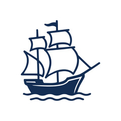 Majestic Sailing Ship Gliding Through the Open Sea a Timeless Icon