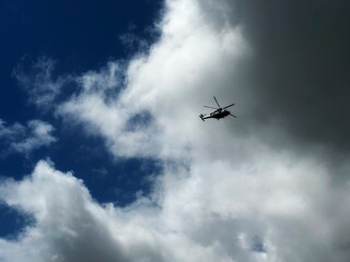 helicopter in the sky