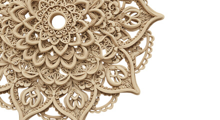 Intricate golden mandala pattern close-up texture background