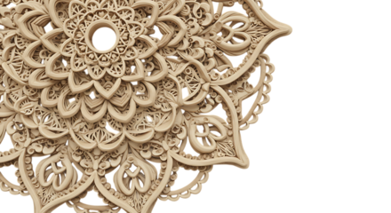 Intricate golden mandala pattern close-up texture background