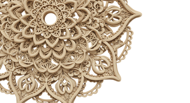 Intricate golden mandala pattern close-up texture background - Powered by Adobe