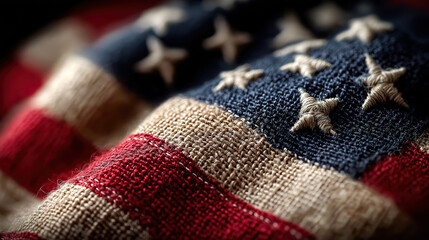 American flag waving proudly for Memorial Day Fourth of July and Labour Day national celebrations