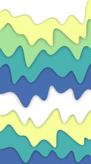Abstract layered paper art with wavy shapes and pastel colors