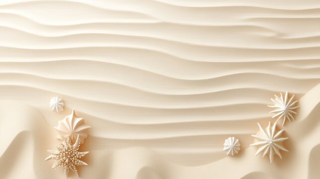 Meringues on sand background food presentation
