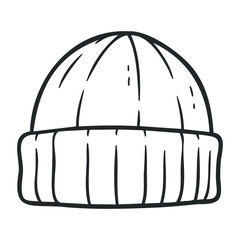 Fototapeta premium Cozy winter beanie design urban setting digital illustration warm atmosphere view fashion concept. Vector illustration