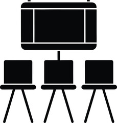 Seating Chart Board Silhouette Vector Art Illustration