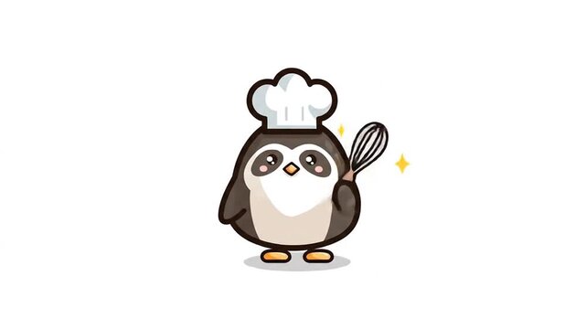 Cute sloth chef cartoon