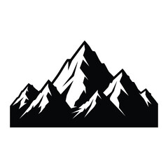 Majestic mountain peak silhouette vector art for outdoor adventure and nature branding vector