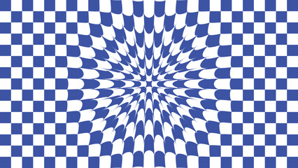 Blue Checkered Board Background Design, Blue & White Mosaic Wallpaper Vector