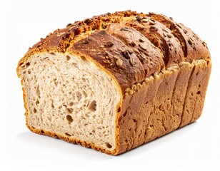 Sliced Loaf of Rustic Sunflower Seed Bread.