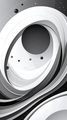 Abstract swirling shapes in grayscale (1)