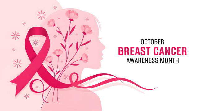 Breast cancer awareness month october pink ribbon symbol for support health hope and medical care campaign vector